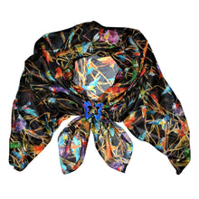 Load image into Gallery viewer, Hummingbirds Silk Scarf with Buffalo Horn Scarf Locket
