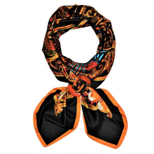 Load image into Gallery viewer, Fairytale Silk Twill Scarf with Buffalo Horn Scarf Locket
