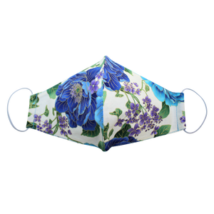 Blue Blooms Face Mask
