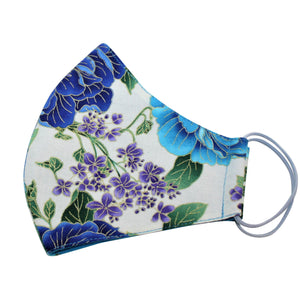 Blue Blooms Face Mask