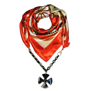 Landau Carriages Jewelry Scarf with Cross Necklace