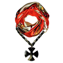 Load image into Gallery viewer, Landau Carriages Jewelry Scarf with Cross Necklace

