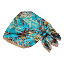 Load image into Gallery viewer, Baroque Silk Scarf with Buffalo Horn Scarf Locket
