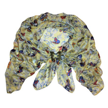 Load image into Gallery viewer, Butterflies Silk Scarf with Buffalo Horn Scarf Locket
