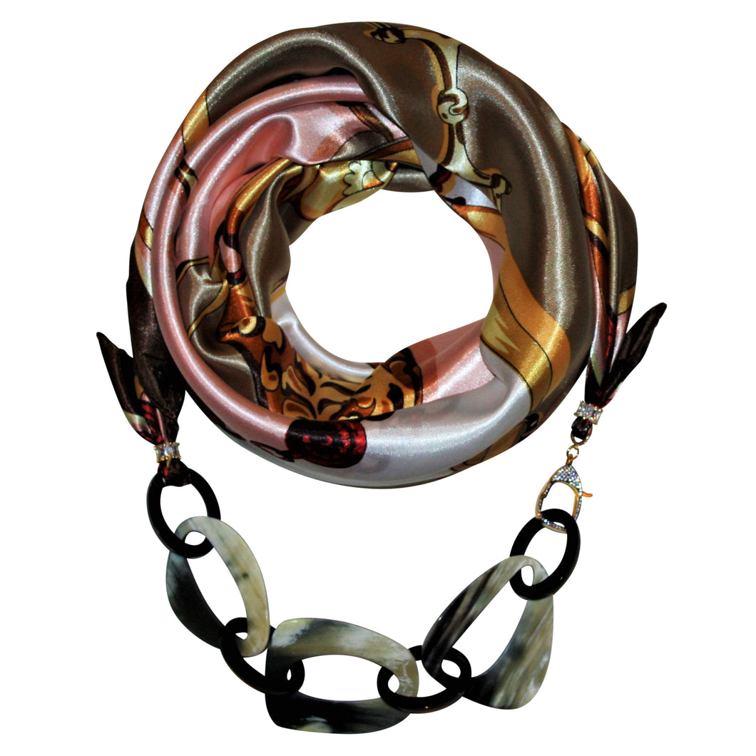 Ooh La La Jewelry Scarf with Chain Necklace